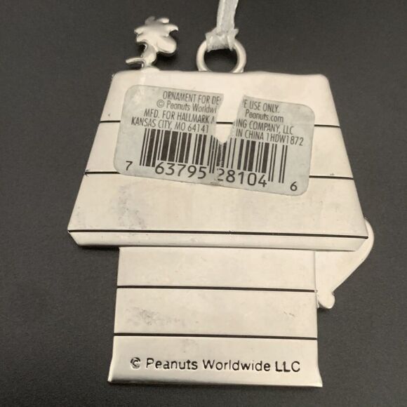 Peanuts Hallmark Snoopy Haley Name Woodstock Doghouse Metal Ornament - Picture 2 of 4